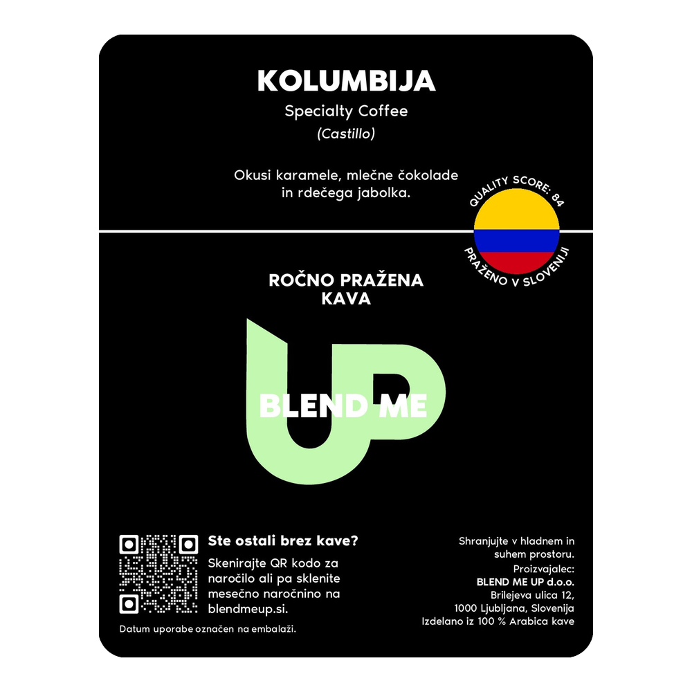 Hand-roasted Colombia coffee