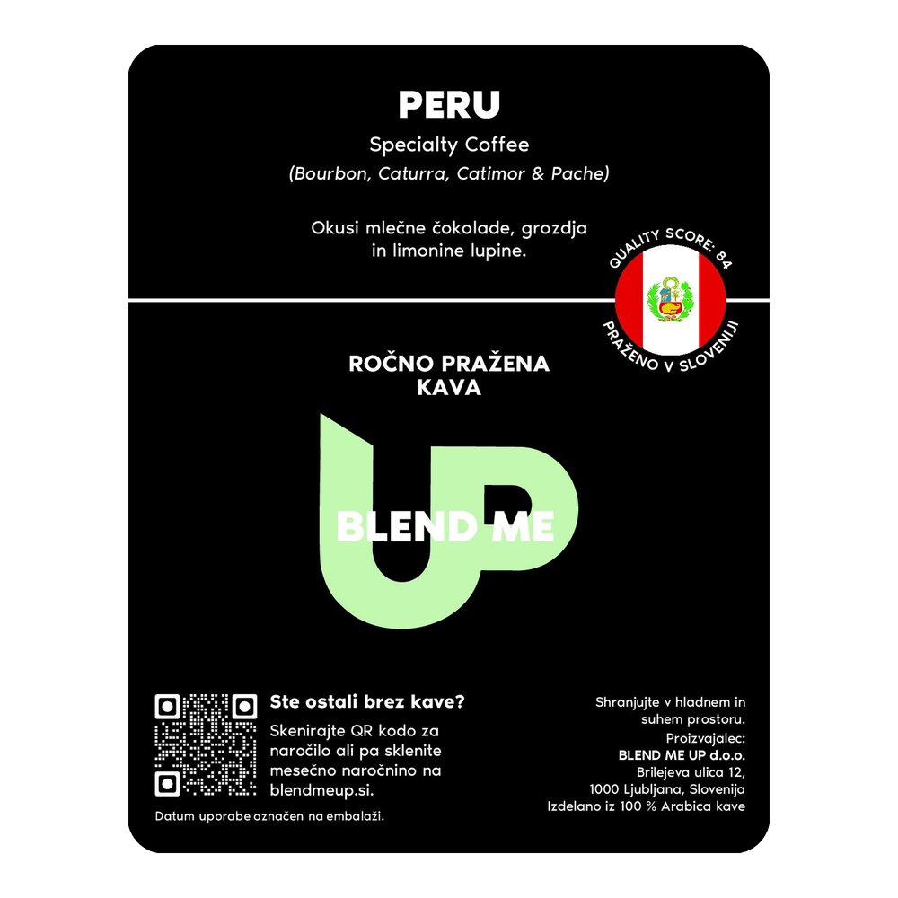 Hand-roasted coffee Peru