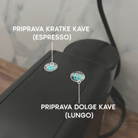 Compact capsule coffee machine